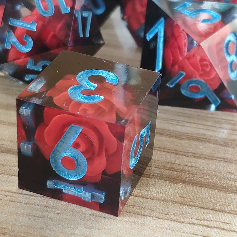 Игральные кости Galaxy красный синий фиолетовый и цветочные D4 D6 D8 D10 D12 D00 D20 набор