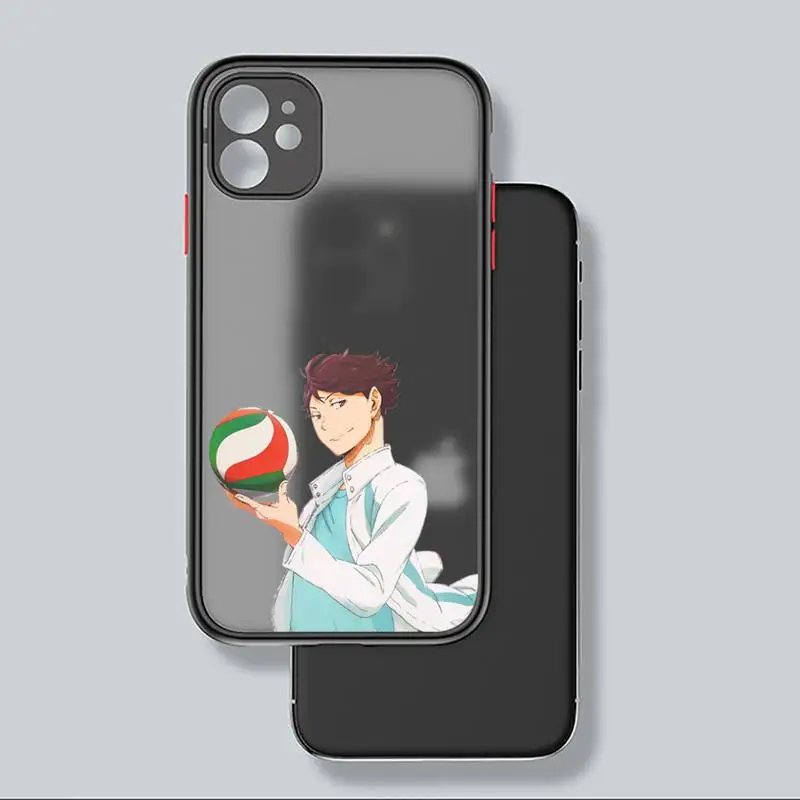 

Haikyuu Phone Case black matte transparent For iPhone 7 8 x xs xr 11 12 pro plus mini max Clear Funda