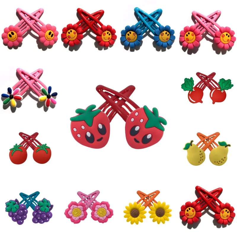 

1Pairs Cute Vegetables Hair Accessories Headbands for Women Lovely Flowers Hair Bows Fashion Trinkets DIY Decorate Party Gifts