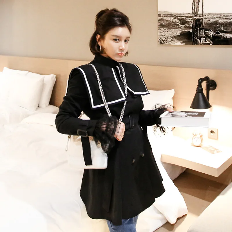 Новинка Женская популярная верхняя одежда средней длины в Корейском стиле