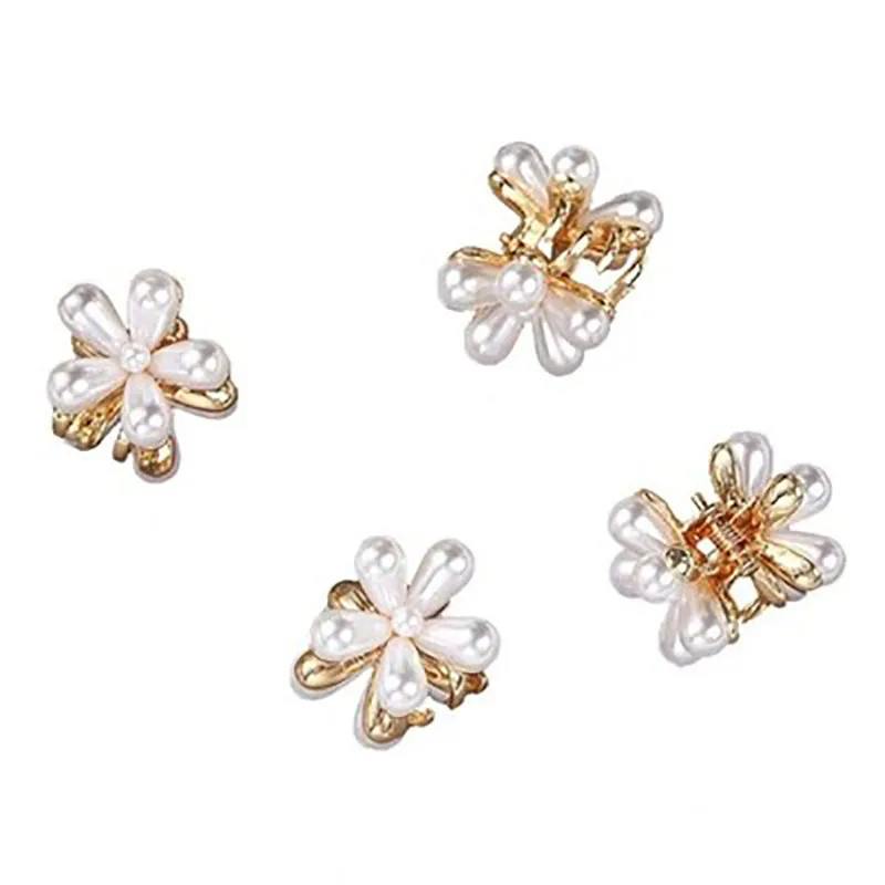 

2021 New Flower Pearl Clip Small Hair Claw Women Small Hairpin Small Grabbing Clip Girls Headdress Hair Accessories Hair Grip