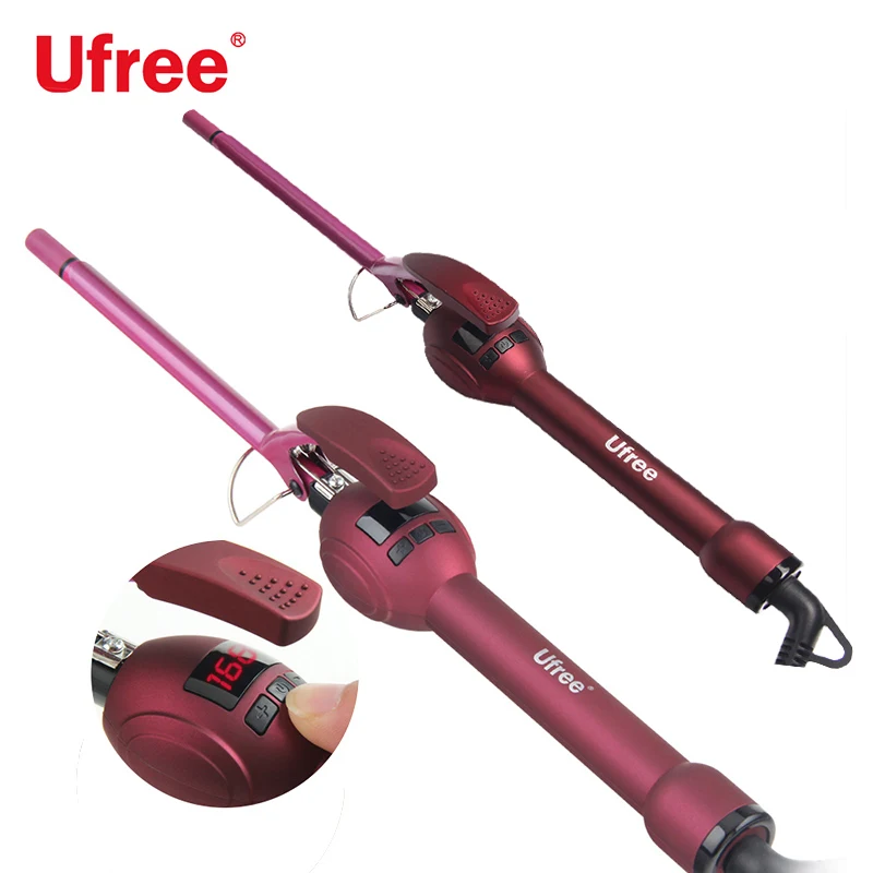 Ufree новинка ЖК дисплей регулировка температуры 9 мм щипцы для завивки волос