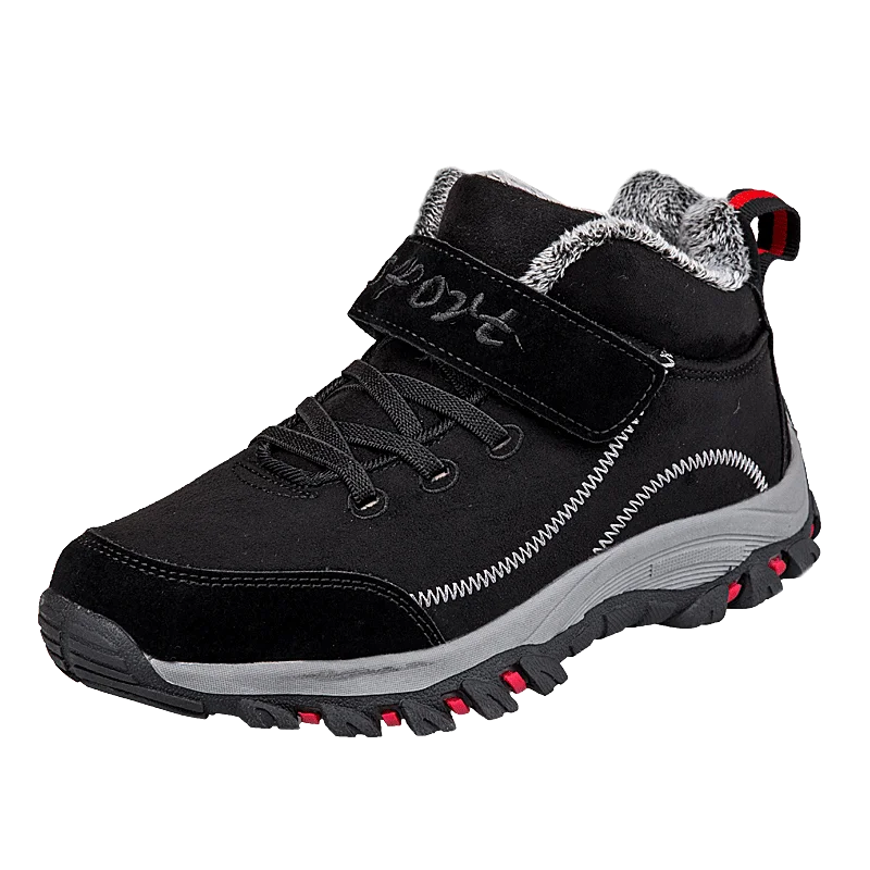 

Ботинки походные мужские/женские, водонепроницаемые зимние ботинки на платформе, замша бычья кожа, Повседневная рабочая обувь, теплые полу...