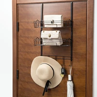 multi layer wall clothes hanger shower caddy organizer hats bag holder big capacity over the door storage rack 3 tier towel hook