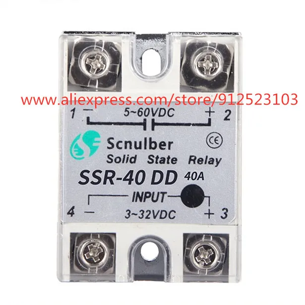 

10 шт SSR-40DD FOTEK Однофазное твердотельное реле 40A DC control DC SSR40DD