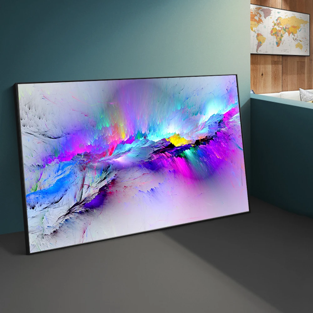 Брызги цветов Красочные абстрактные фотообои современные облака холст картина