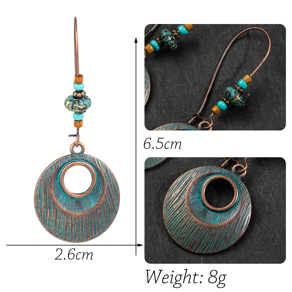 3 Pairs/Set Vintage Bohemian Boho Ethnic Dangle Drop Earrings for Women's 2019 Fashion Jewelry Accessories E2049 E2029 E2048 | Украшения