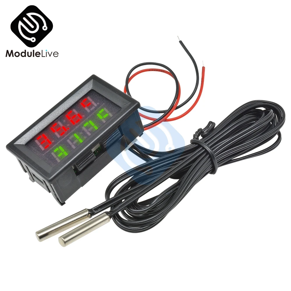 Цифровой прибор для измерения температуры автомобилей и аквариумов DC4-28V