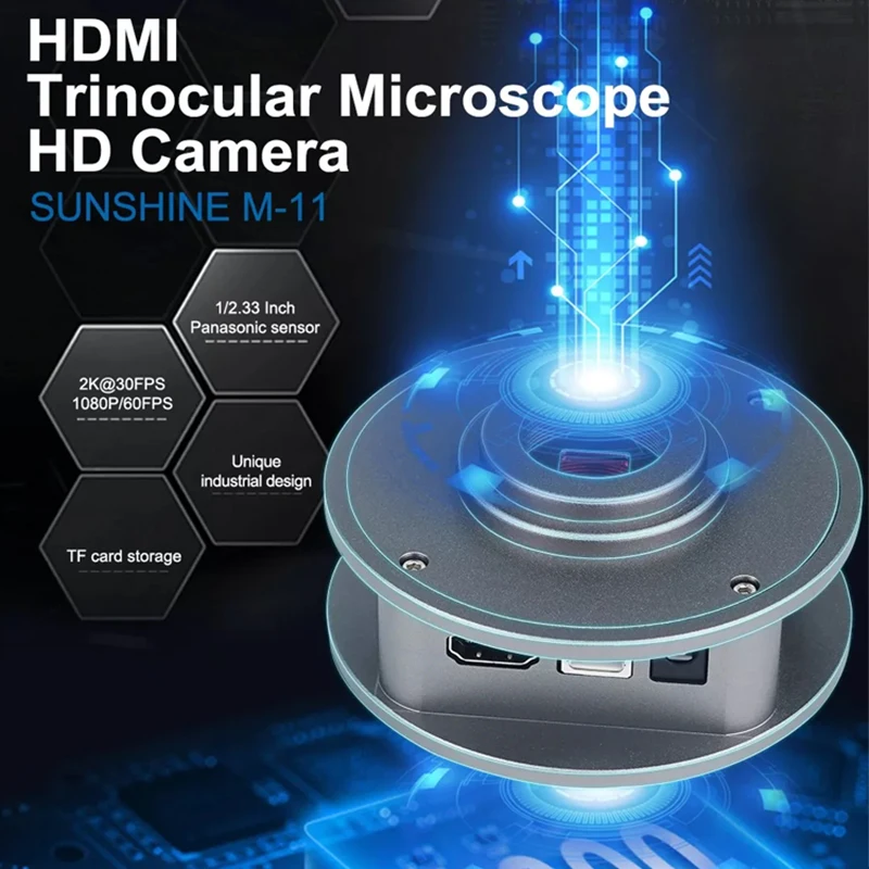 SUNSHINE M 11 4800W HDMI тринокулярный микроскоп HD камера для телефона процессор печатная