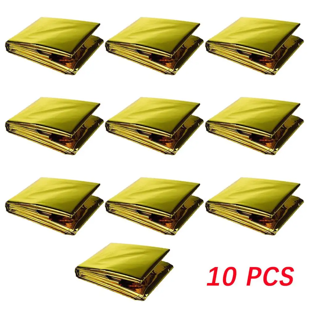 

10 PCS Insulation foil pad Premium Emergency Blanket for First Aid Gold Silver Emergency Blanket 210 x160cm Insulation foil pad