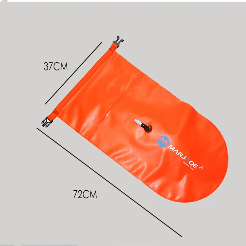 

20L Inflatable Open Swimming Buoy Tow Float Dry Bag Double Air Bag with Waist Belt for Swimming Water Sport Storage Safety bag