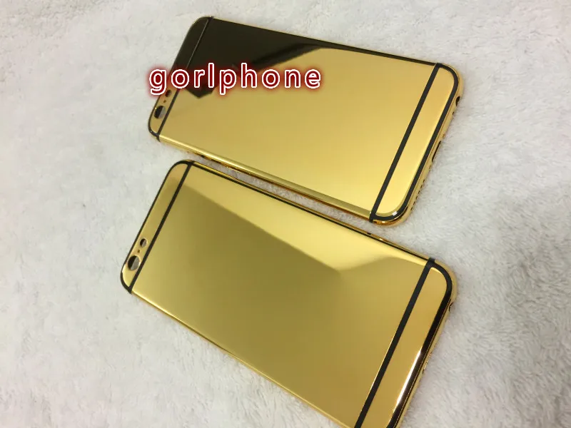 2020 средняя рамка задняя дверь корпус для телефона 6s 6 plus 24k настоящее позолоченное