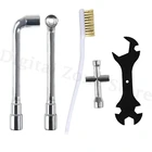 Шестигранный гаечный ключ L-образной формы 6 мм 7 мм и гаечный ключ 5 в 1 для Mk8 Ender 3 E3D сопла и медная проволока зубная щетка детали для 3D-принтера