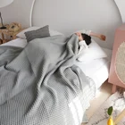 Вафельное одеяло с кружевными краями, мягкое уютное хлопковое покрывало для дивана, кровать, одеяло из марли для дома и путешествий, одеяло