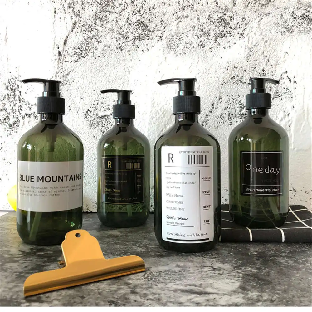 Зеленая портативная коробка для хранения шампуня пресс бутылка ванной