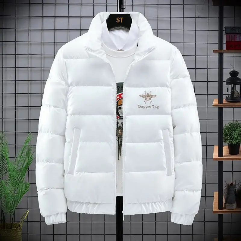 

Net Red Embroidered Cotton Jacket Men's Trendy Stand Collar Cotton Jacket 2021 New Cotton Jacket Thicken Jacket winter coat men