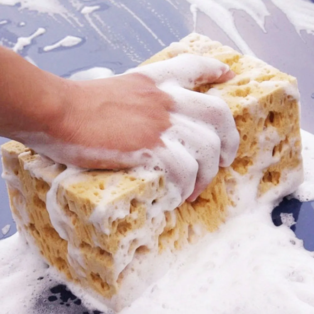 

Car Cleaning Sponge Yellow Honeycomb Foam Generator Washer Auto Detailing Brush Tool Products 17x11CM Automotive Supplies