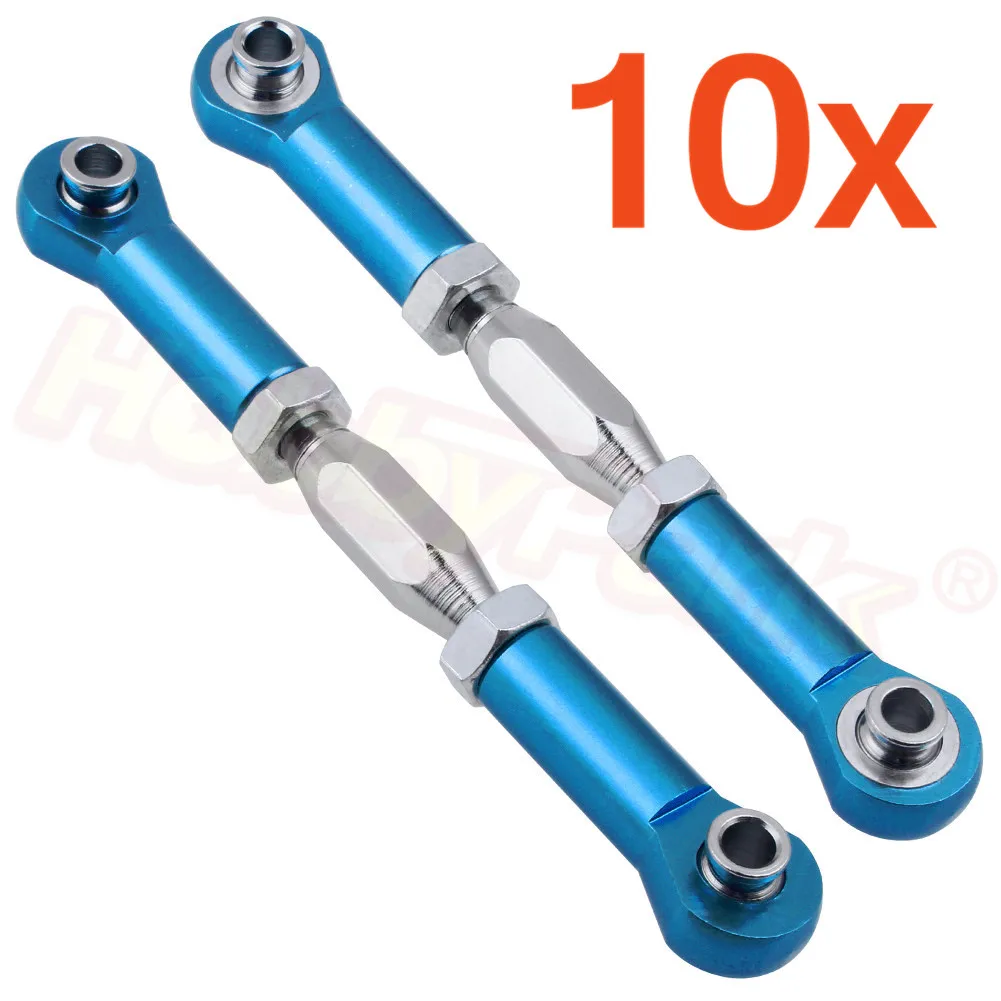 10Pairs HSP 1/10 Upgrade Parts 106017 106617 Front Rear Servo Link Aluminum Steering Linkage For RC Car Buggy Warhead 94106 | Игрушки и