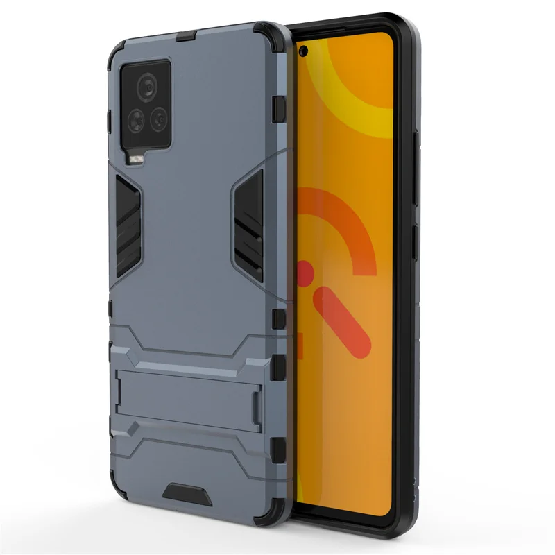 Phone Case For iQOO 7 Case Shockproof PC Back Hard Heavy Armor Phone Bumper Stand Cover For Vivo iQOO 7 Cover For iQOO 7 Fundas