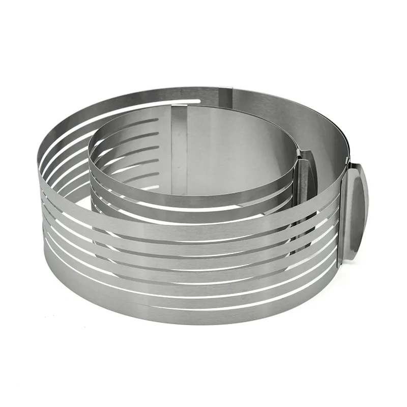 

6-12inch Adjustable Layered Cake Slicer Mold Cutter Cake Round Shape Bread Cake Slicer Mold Mousse Kitchen Tools stainless steel