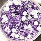 Высококачественные Кристальные фиолетовые стразы для горячей фиксации, супер яркие стеклянные стразы, стразы для горячей фиксации, стразы для ткани, одежды