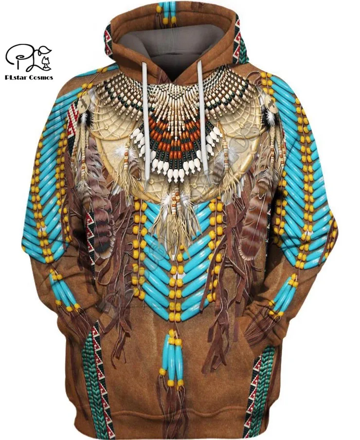 

Black Native Indian 3D Hoodie Tee Men Women New Fashion Hooded Sweatshirt Long Sleeve Pullover Style-3