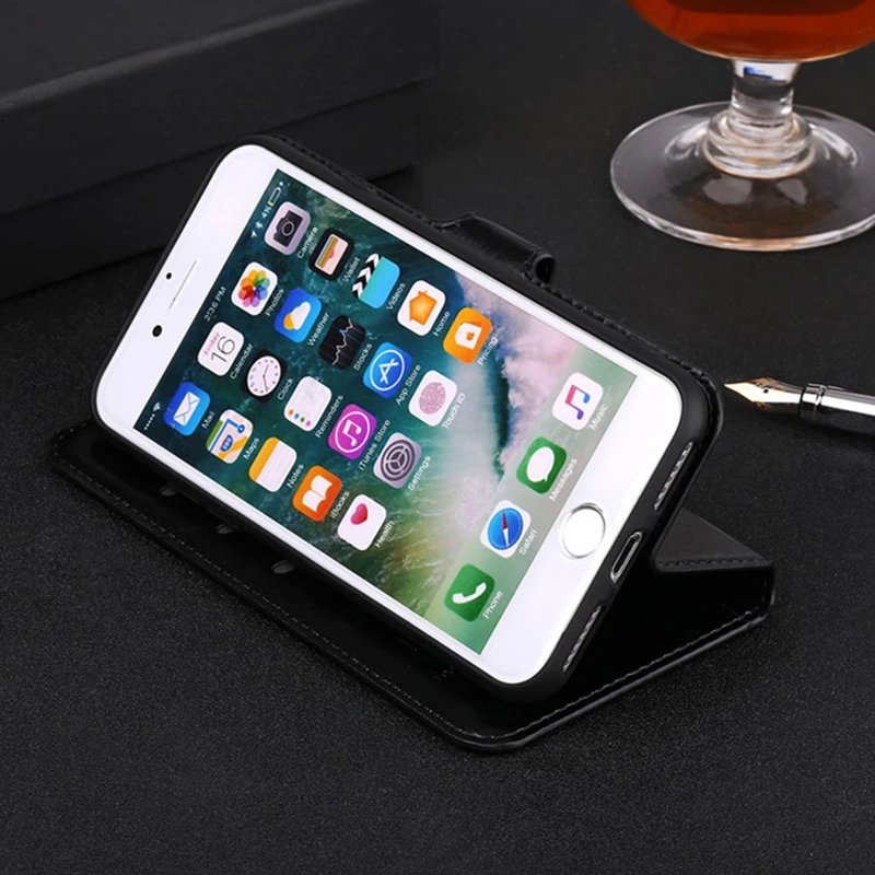 Магнитный кожаный чехол-книжка для телефона LG F60 X View класс защиты экрана от нуля