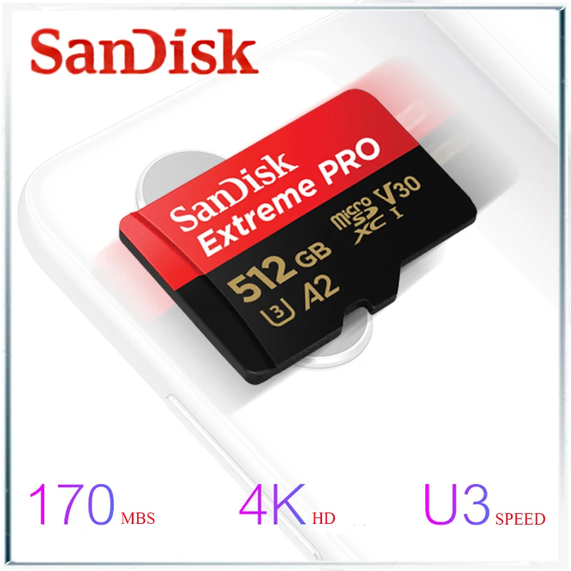 Sandisk extreme pro micro sd карта 256 ГБ tf памяти cartao de memoria tarjeta microsd 32 Гб Бесплатная доставка
