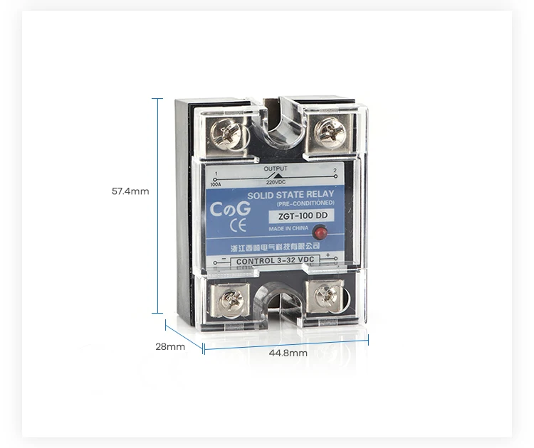 CG 60A 80A 100A DD SSR Однофазный DC контроль радиатор 3-32VDC до 5-220VDC SSR-100DD 60DD 80DD твердотельное реле