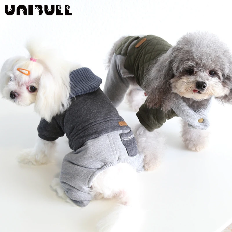 

AuNewest Autumn And Winter Pet Dog Clothes For Dogs Overalls Pet Jumpsuit Puppy Cat Clothing For Dog Coat Thick Pet Dogs Clothin