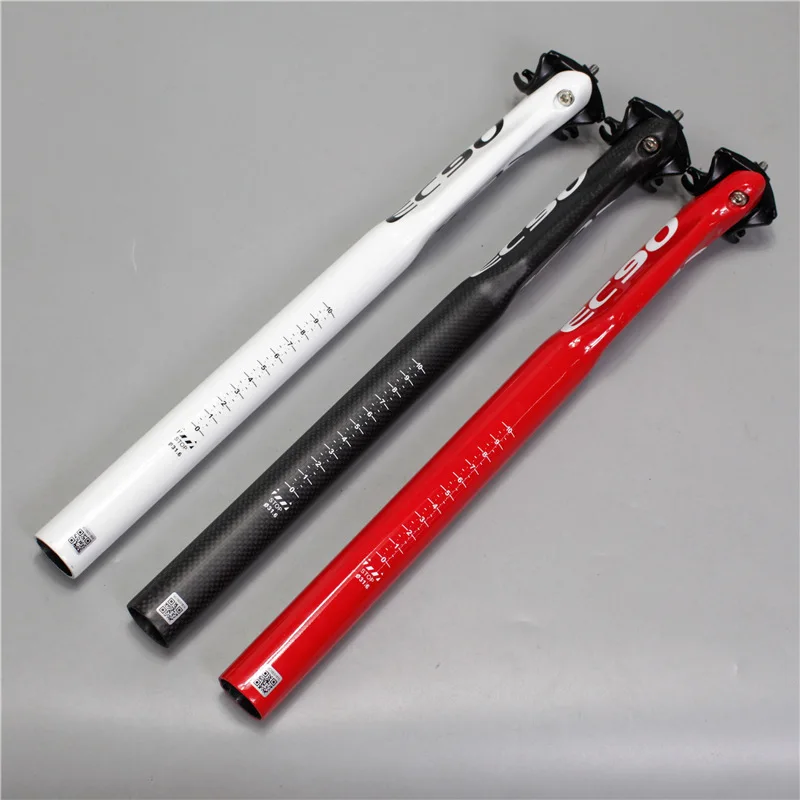 2020 EC90 MTB Bicycle seatpost Road Carbon Fibre Bike Seatpost Parts 27.2 30.8 31.6-350/400MM Seat Post | Спорт и развлечения