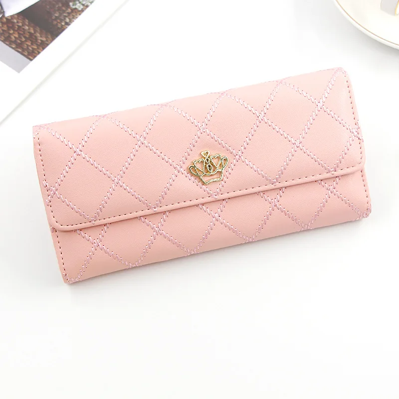 

Fashion Girls Change Clasp Purse Money Coin Card Holders Wallets Carteras Top Quality Latest Lovely Leather Long Women Wallet