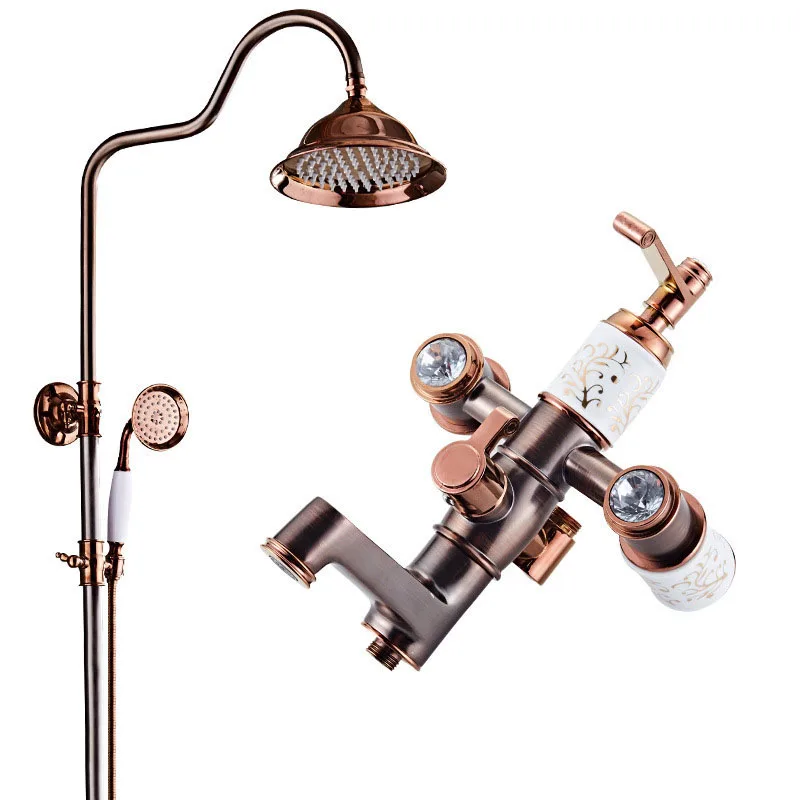 ORB набор для душа ванной комнаты модный латунный смеситель насадка с одним