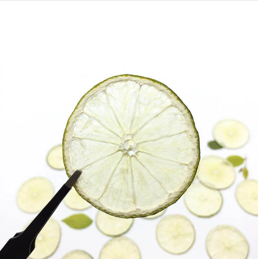 20 шт высушенные прессованные 3 5 см Зеленые лимонные ломтики гербарий из растений