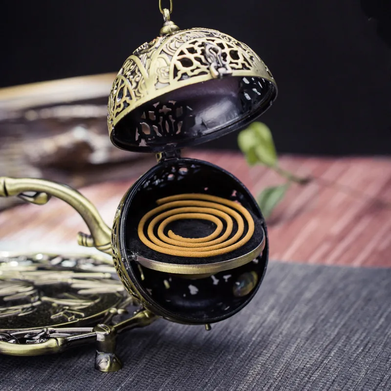 Креативная антикварная подвесная горелка с драконом металлическая катушка