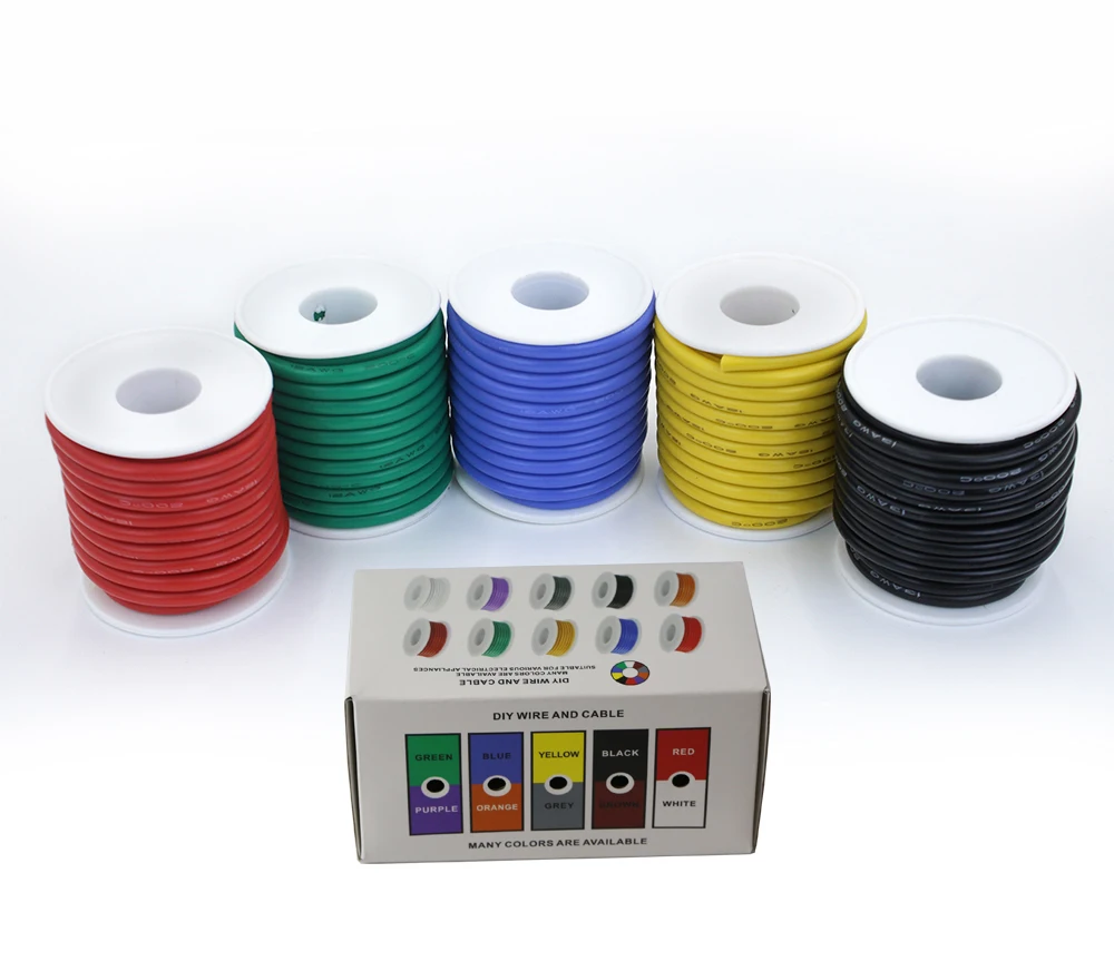 

wire cable DIY high quality soft silicone wire 28AWG Silicone cable Flexible silicone solid wire kit box