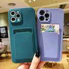 Жидкий силиконовый чехол для Xiaomi Redmi Note 10 Pro 4G 10S 9 9T 8 Mi 11T 11 Lite POCO X3 GT NFC M3 Pro, мягкий чехол для телефона с отделением для карт