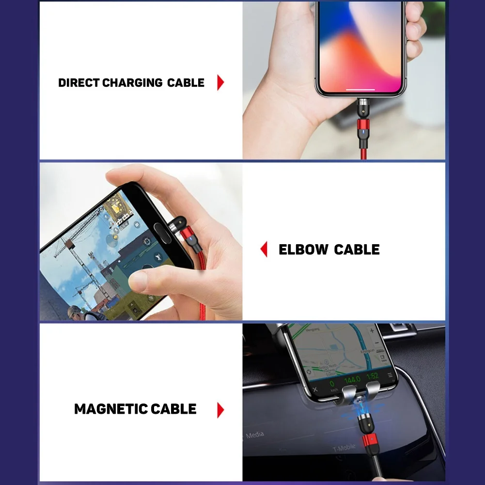 Магнитный кабель для быстрой зарядки 5 А Micro USB Type C шнур передачи данных Android