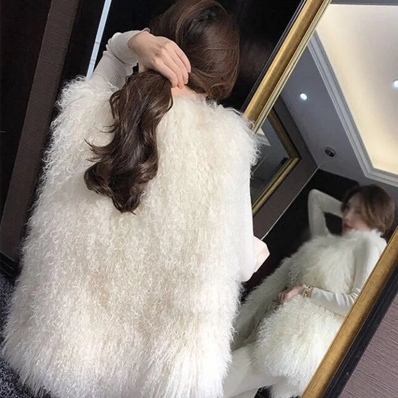 Vangull Новое модное пальто из искусственного меха Зимний женский Повседневный фасон, зауженный крой, без рукавов жилет из искусственного лисьего меха зимняя куртка женская Casaco Feminino