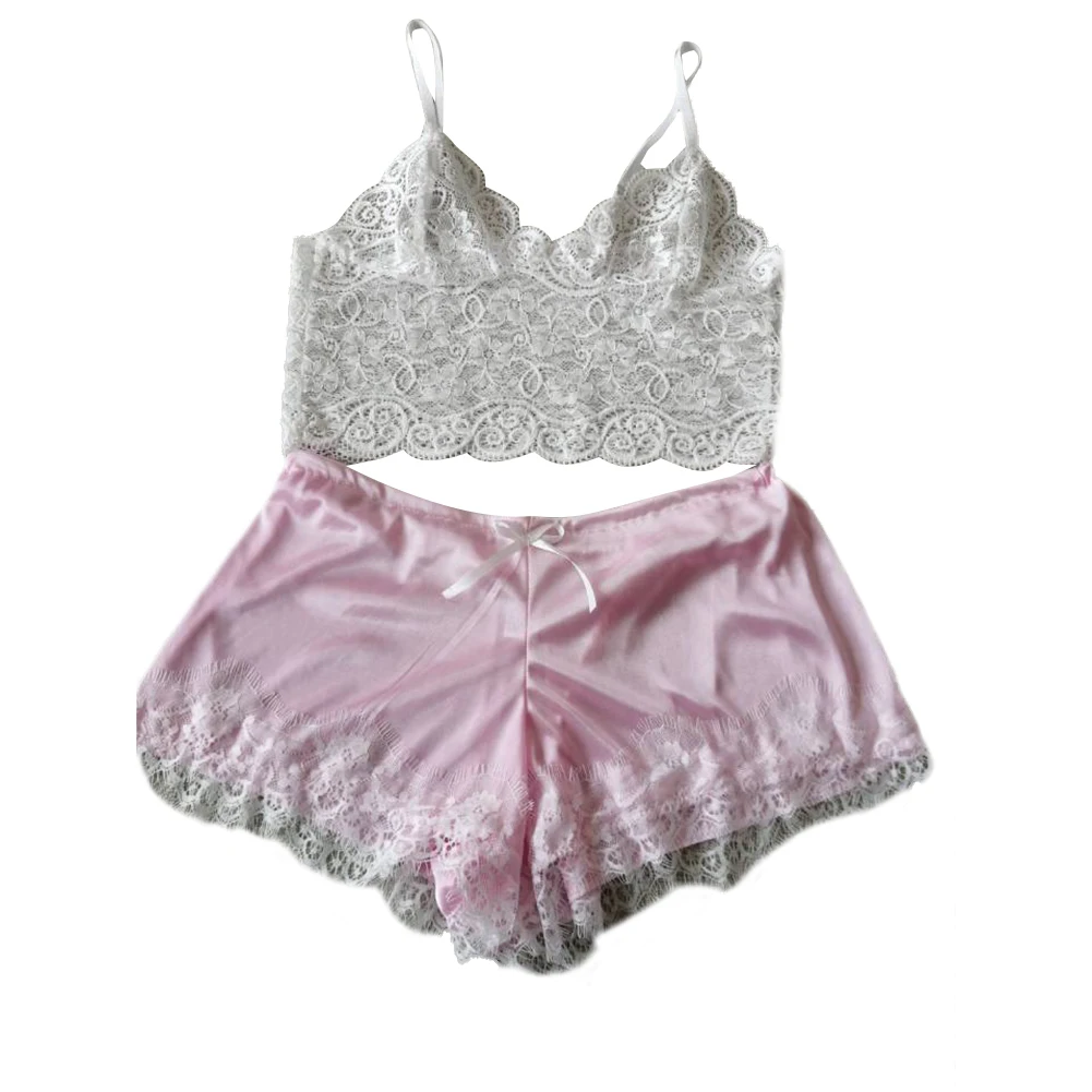 Сексуальное женское белье пижамы для женщин кружевной пижамный комплект с