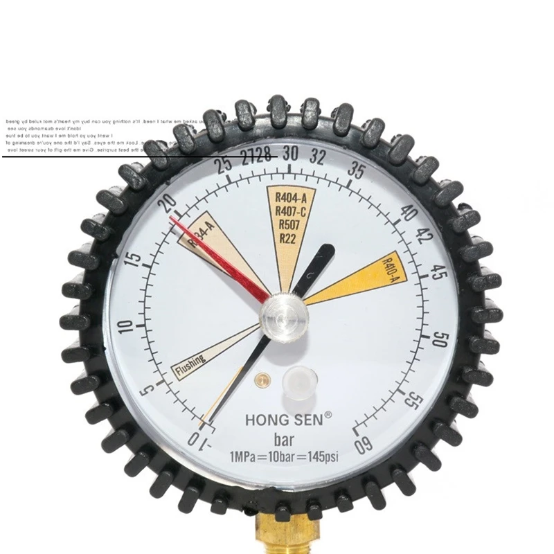

Air Conditioning Refrigeration Test Nitrogen Pressure Gauge Simple Refrigerant Table for R134A, R22, R410A