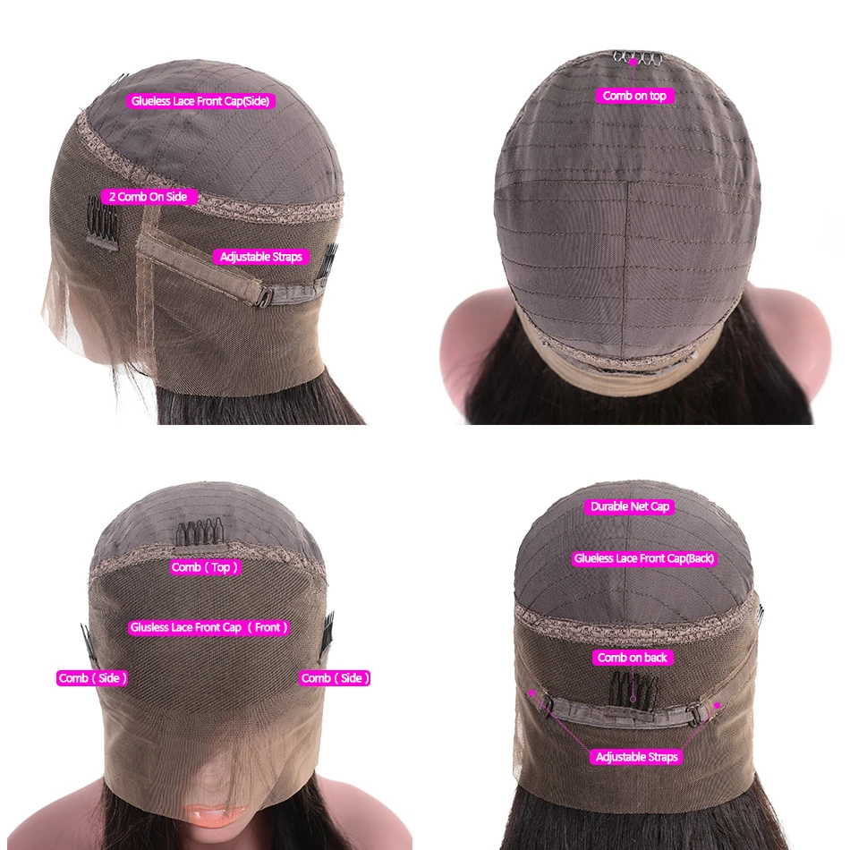 Aatifa волосы прямые предварительно выщипанные 360 кружевных фронтальных париков с