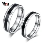 Vnox классические свадебные Кольца для Для женщин Для мужчин Нержавеющая сталь пару ювелирных обещание Группа Альянс Bijoux