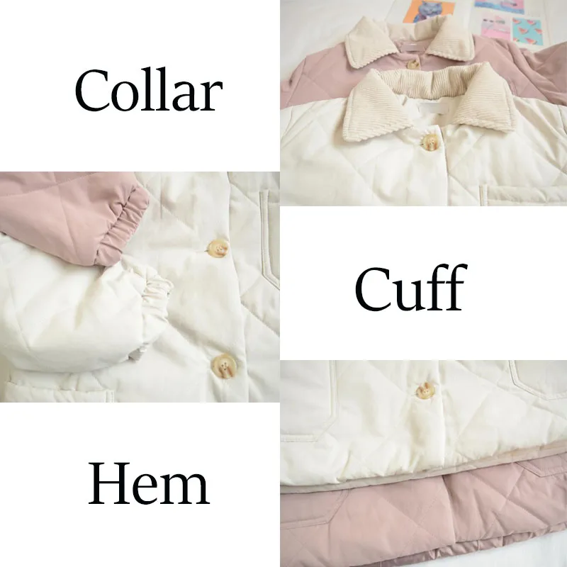 

Women Parkas Solid Single Breasted Pockets Simple Kawaii Japanese Style Fresh Preppy Sweet Girl Soft High Quality Ladies Hot New