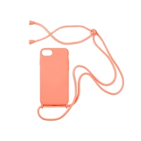 candy silicone soft crossbody cell phone case for iphone 11 pro x xr xs max 6 6s 7 8 plus se2 lanyard necklace strap back cover