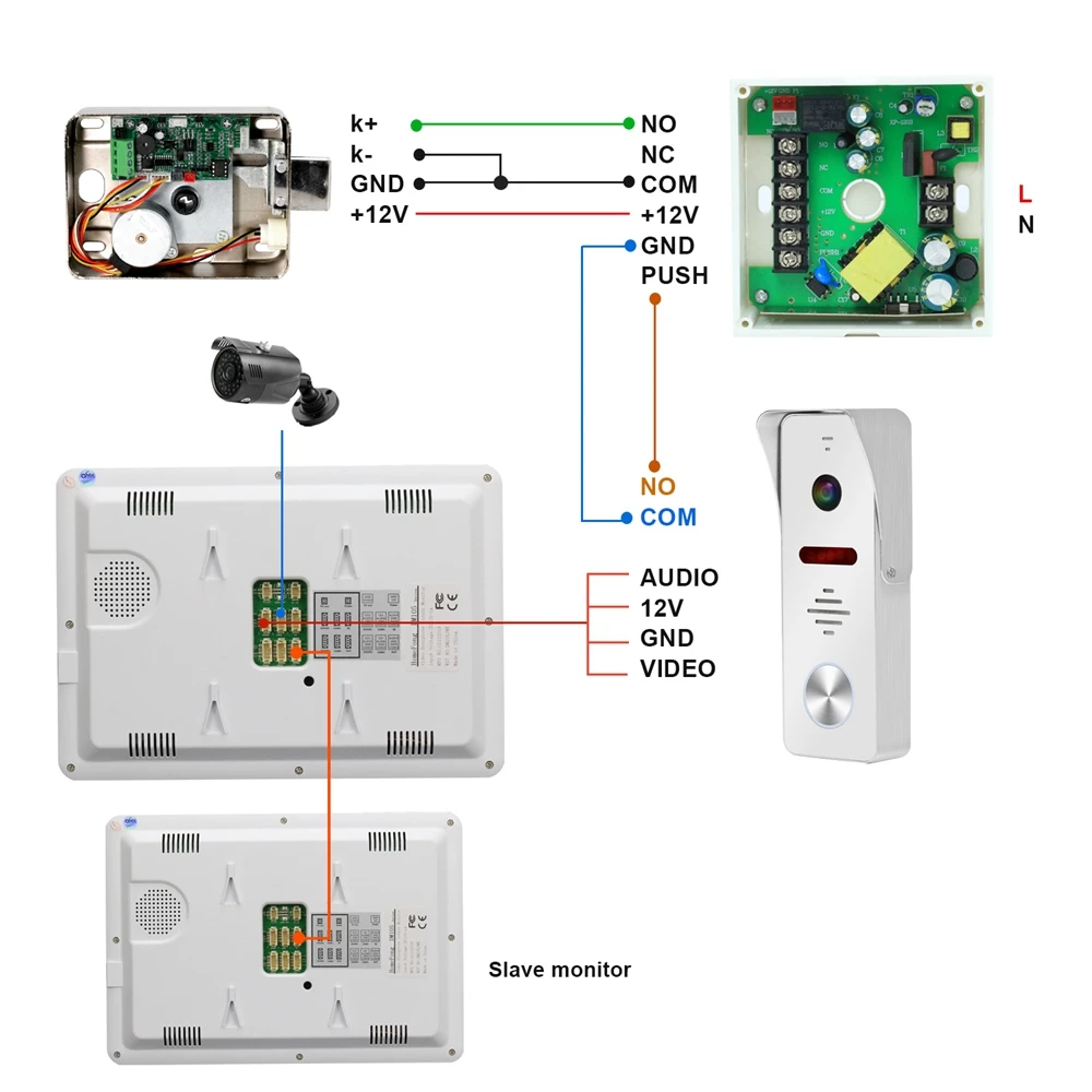 Ysecu проводной видео домофон для дома 10 дюймов Экран 2 монитора дверной звонок