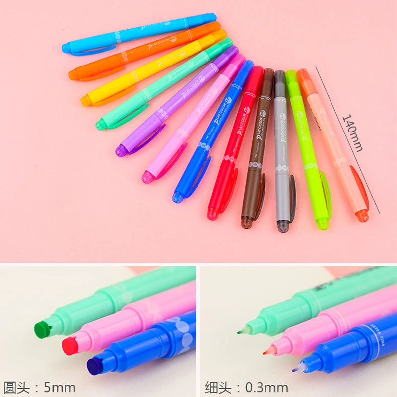 Япония TOMBOW Dot ручка с двойной головкой, волнистая цветная ручка, милая настольная книга, дневник, креативный хайлайтер, 3/12 цветов, набор, игра в цветной горошек