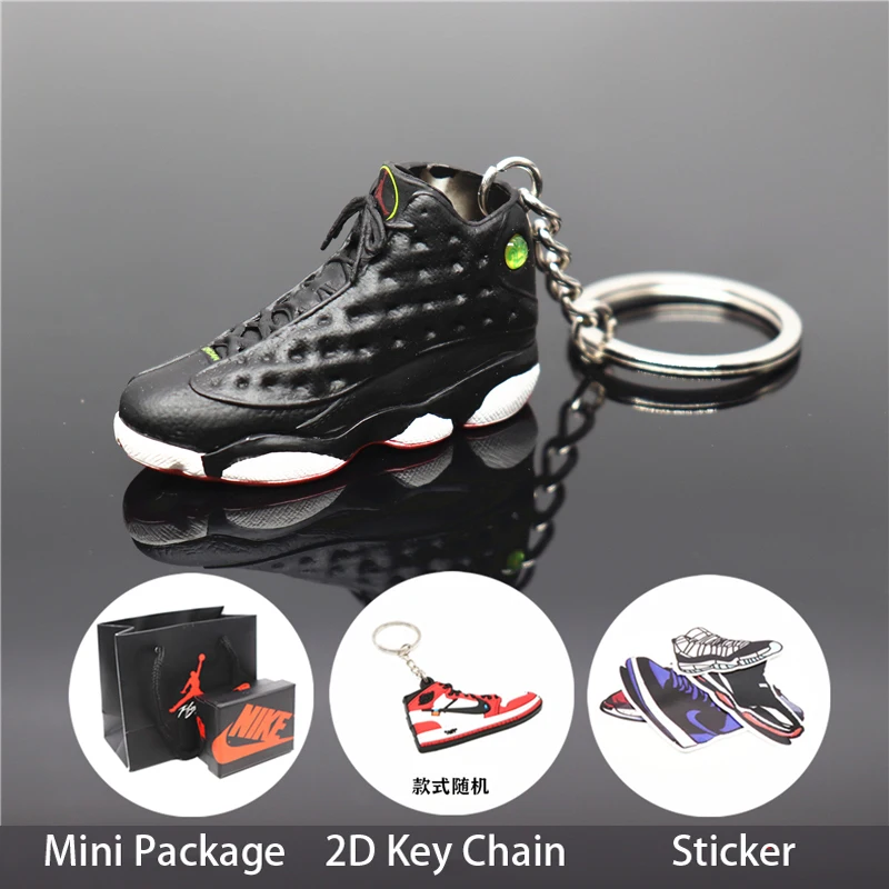 Ручной работы 3D AJ13 брелок Air Mini Jordan кроссовки модель милый брелок для ключей Баскетбольная обувь Подарочный Брелок для ключей Новая мода ювелирные изделия