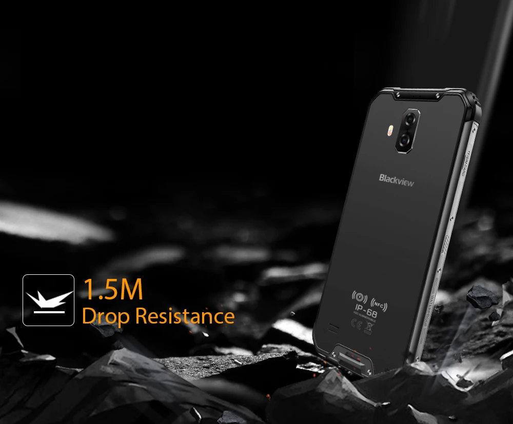 Blackview BV9600 IP68 IP69K прочный водонепроницаемый Helio P70 Global 4G телефон 6,2" Android 9,0 смартфон 4 Гб 64 Гб MT6771T 5580 мАч