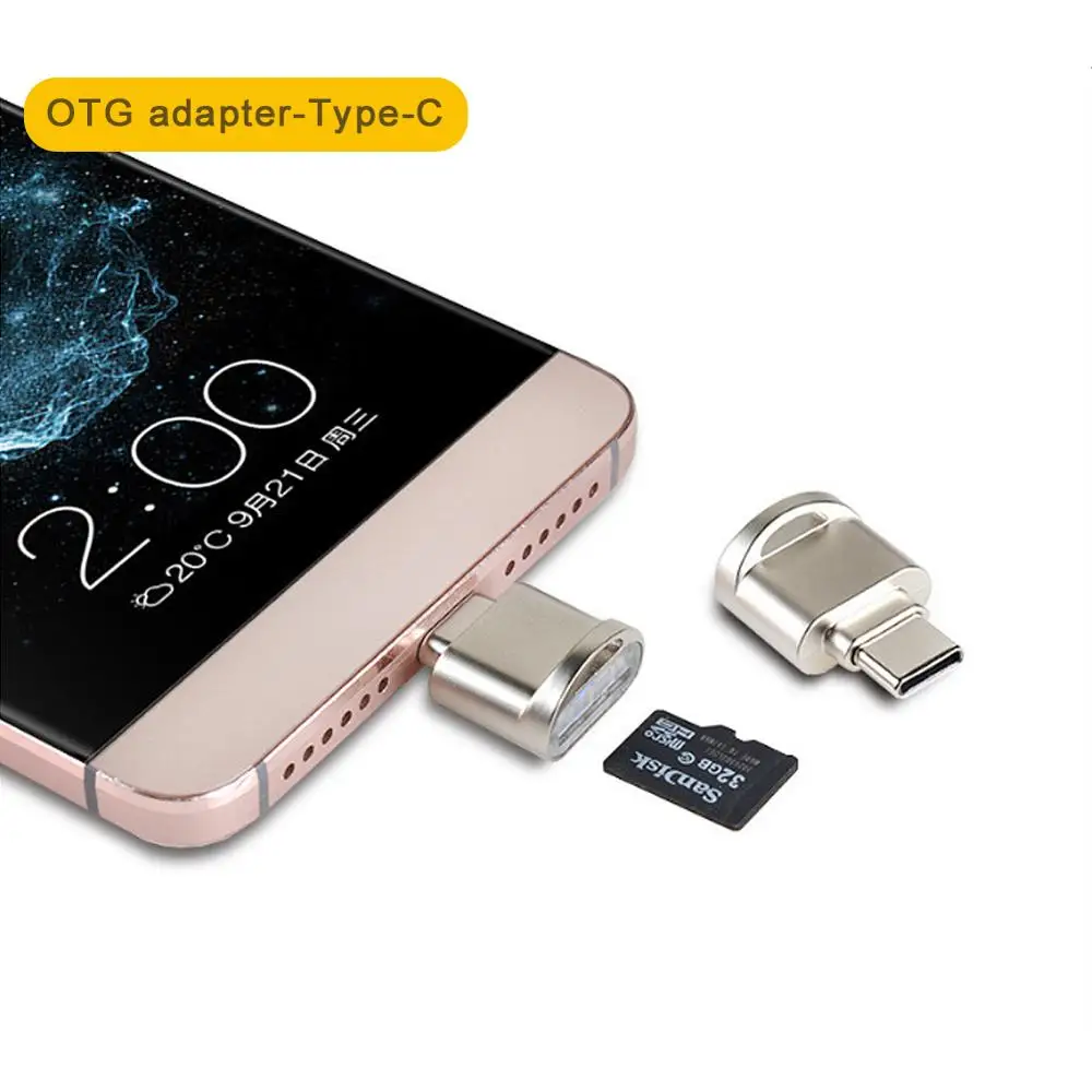 Портативный мини USB Type C на SD TF карта чтения адаптер конвертер 3 1 OTG интерфейс